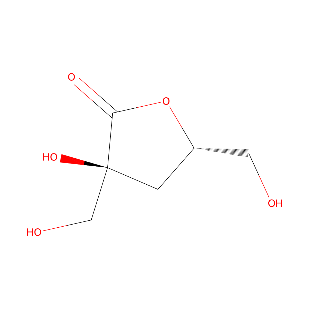 Isosaccharino-1,4-lactone molecular structure, CAS 7397-89-9