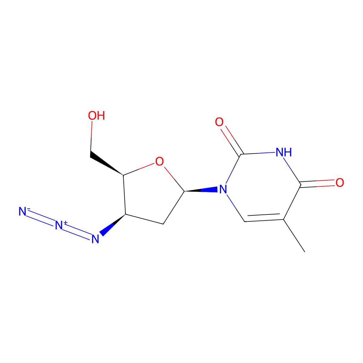 AZT (threo) molecular structure, CAS 73971-82-1