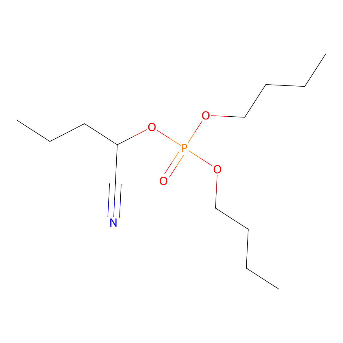 Phosphoric acid, 1-cyanobutyl dibutyl ester molecular structure, CAS 73972-76-6