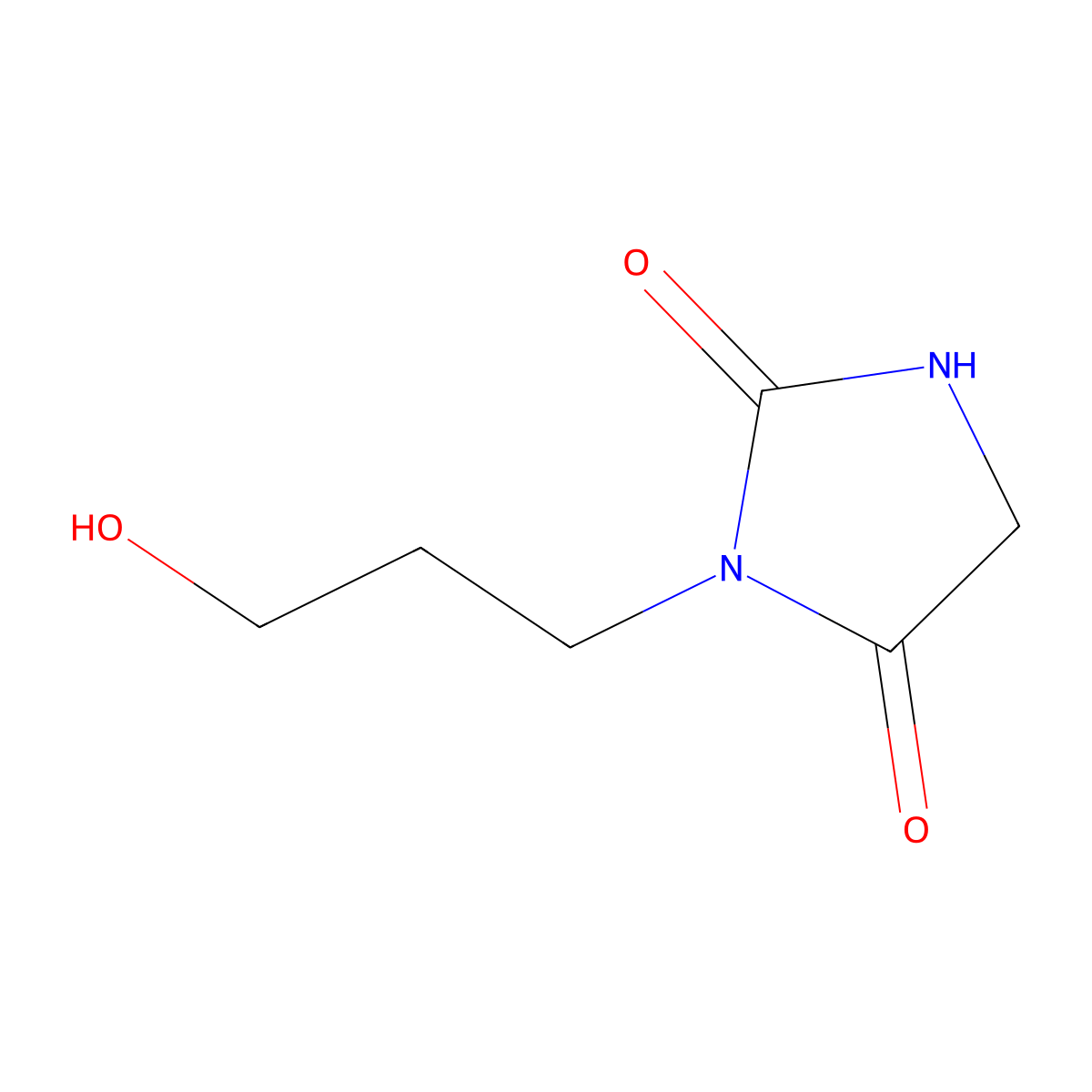 3-(3-Hydroxypropyl)imidazolidine-2,4-dione molecular structure, CAS 73973-05-4