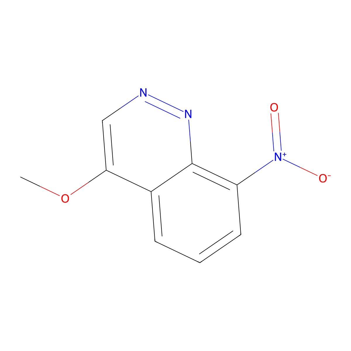 4-Methoxy-8-nitrocinnoline molecular structure, CAS 7398-03-0