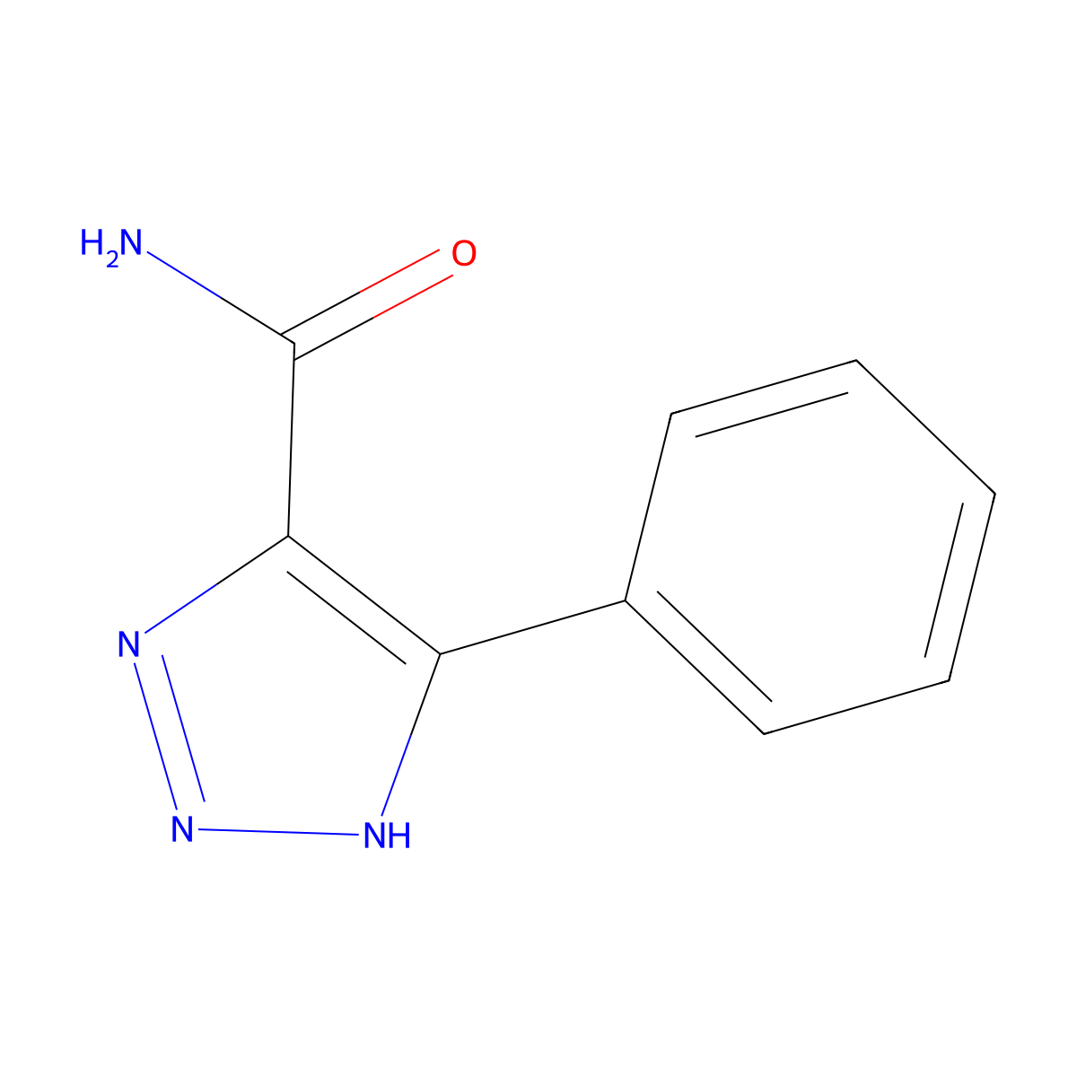5-phenyl-1H-1,2,3-triazole-4-carboxamide molecular structure, CAS 7398-32-5