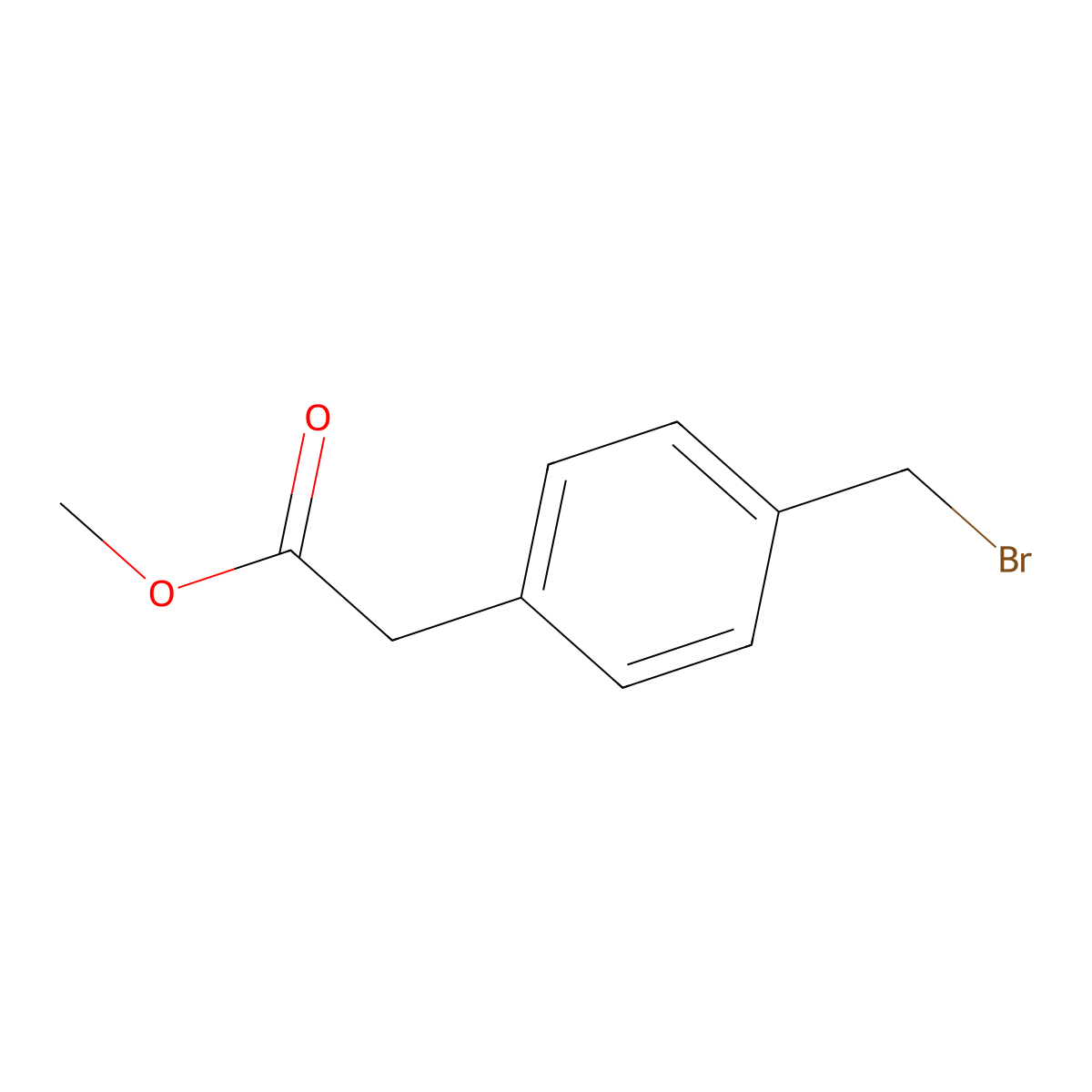 Methyl 2-(4-(bromomethyl)phenyl)acetate molecular structure, CAS 7398-42-7