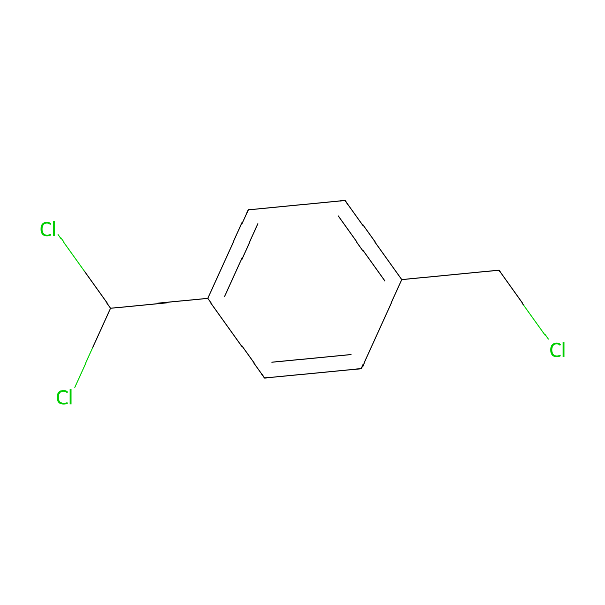 1-(Chloromethyl)-4-(dichloromethyl)benzene molecular structure, CAS 7398-44-9
