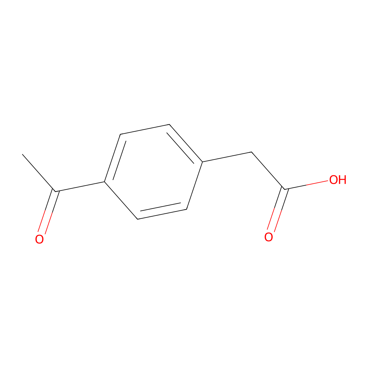 2-(4-Acetylphenyl)acetic acid molecular structure, CAS 7398-52-9