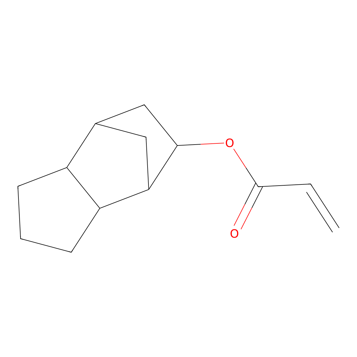 Dicyclopentanyl Acrylate (stabilized with MEHQ) molecular structure, CAS 7398-56-3