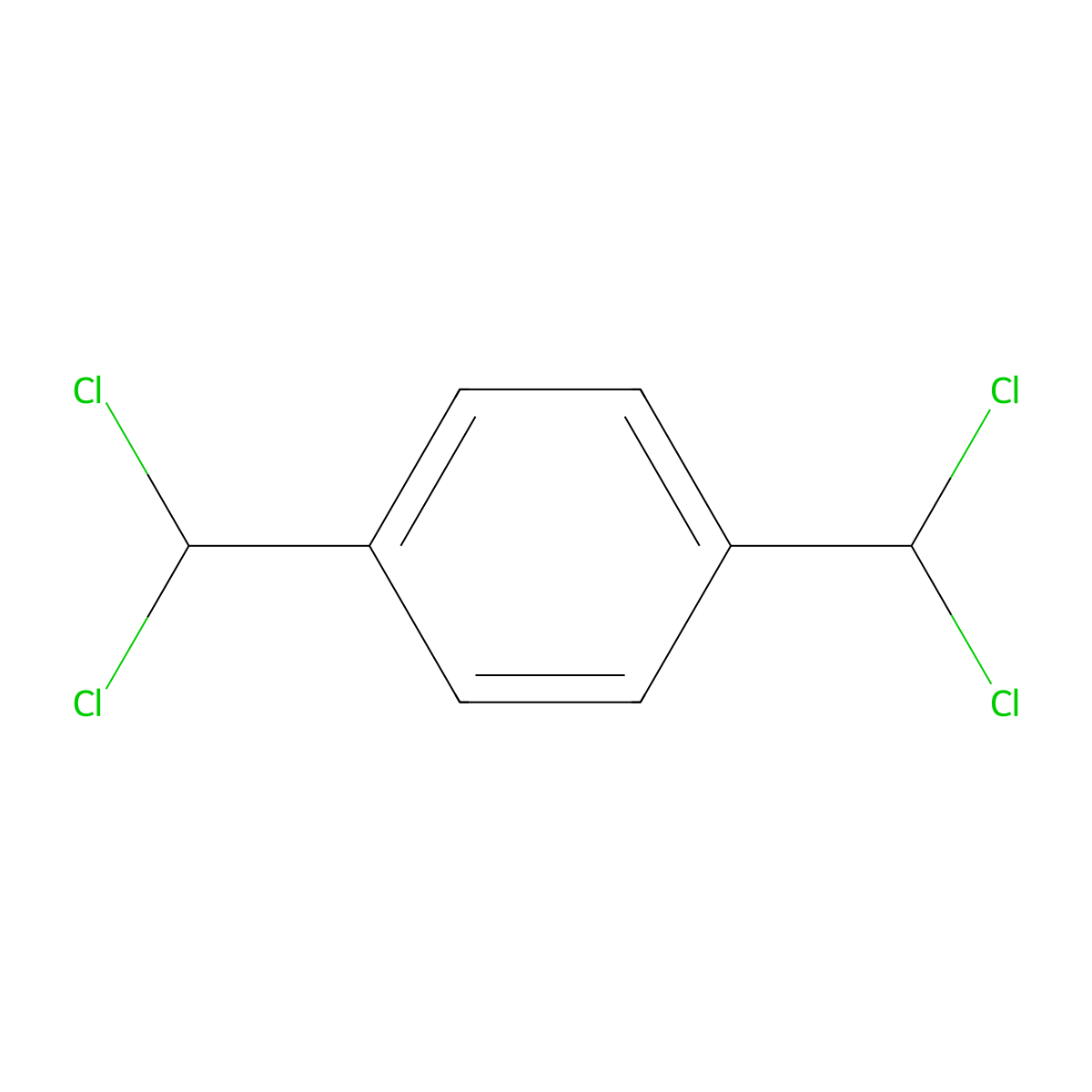 1,4-Bis(dichloromethyl)benzene molecular structure, CAS 7398-82-5