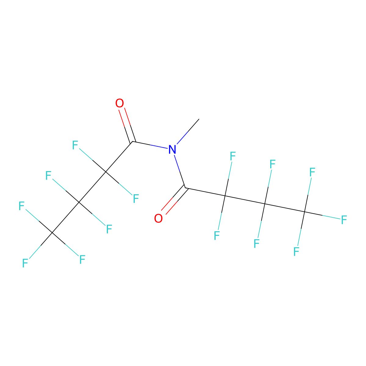 N-Methyl-bis-heptafluorobutyramide molecular structure, CAS 73980-71-9
