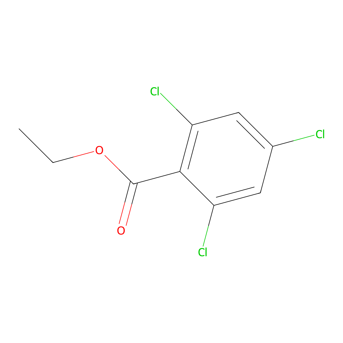 Benzoic acid, 2,4,6-trichloro-, ethyl ester molecular structure, CAS 73981-96-1