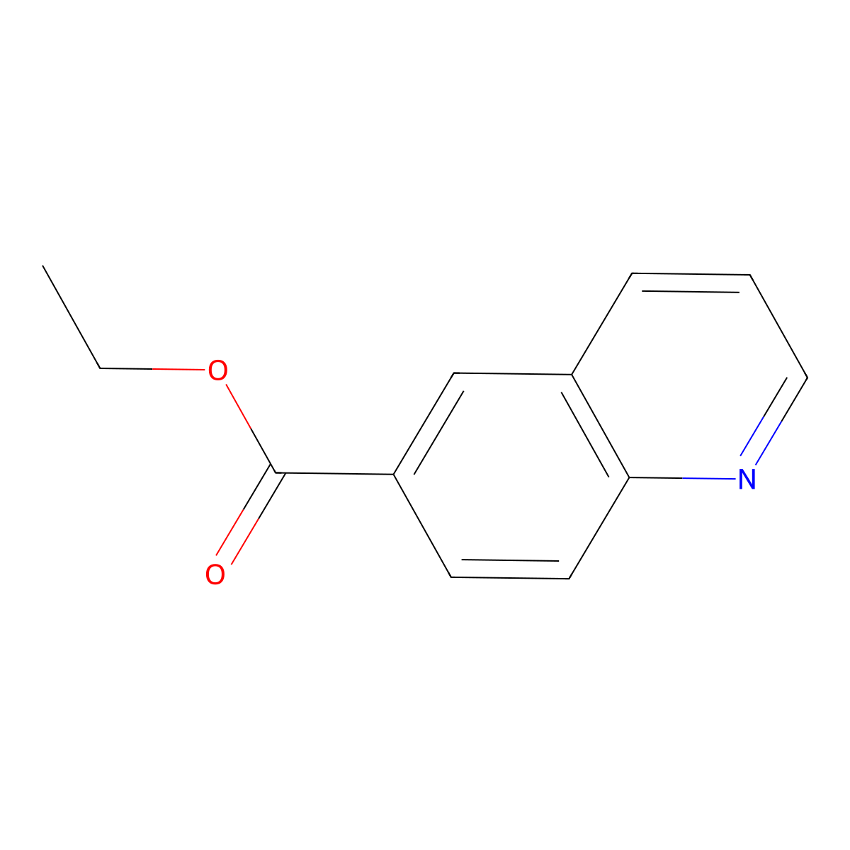 6-Quinolinecarboxylic acid, ethyl ester molecular structure, CAS 73987-38-9