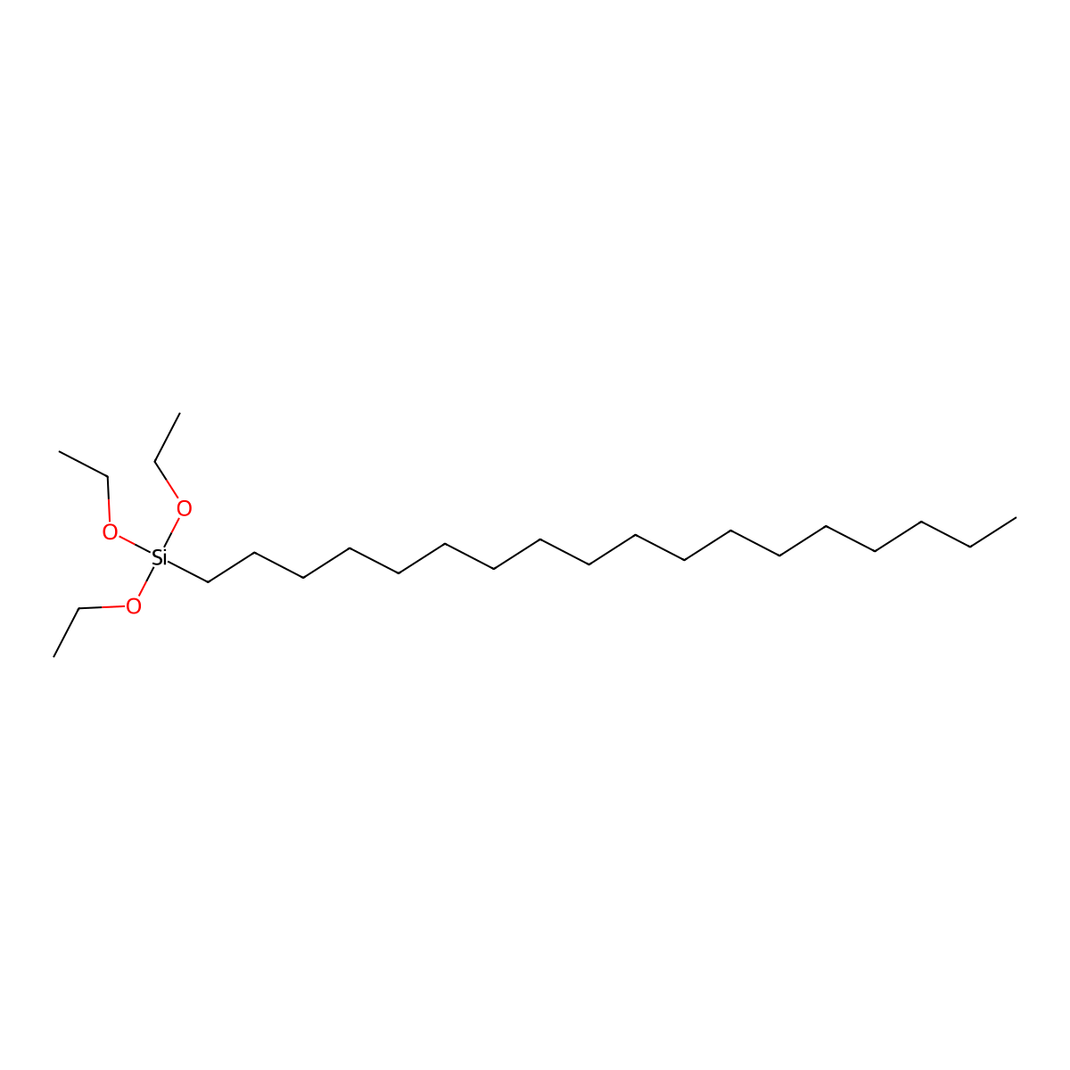 Stearyl triethoxysilane molecular structure, CAS 7399-00-0