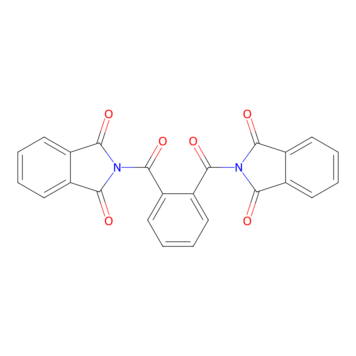 N,N'-Isophthaloylbis(phthalimide) molecular structure, CAS 7399-06-6