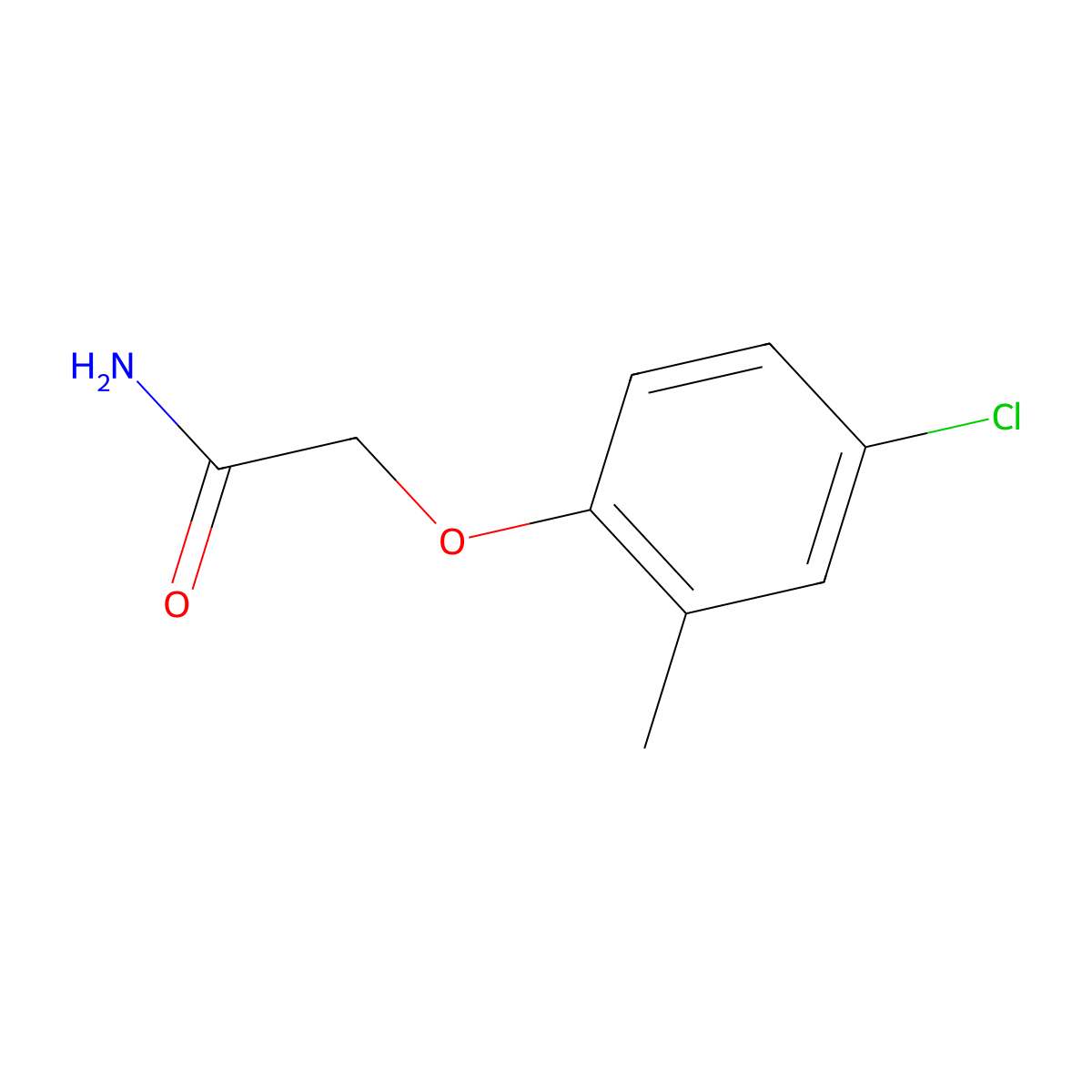 2-(4-Chloro-2-methylphenoxy)acetamide molecular structure, CAS 7399-57-7