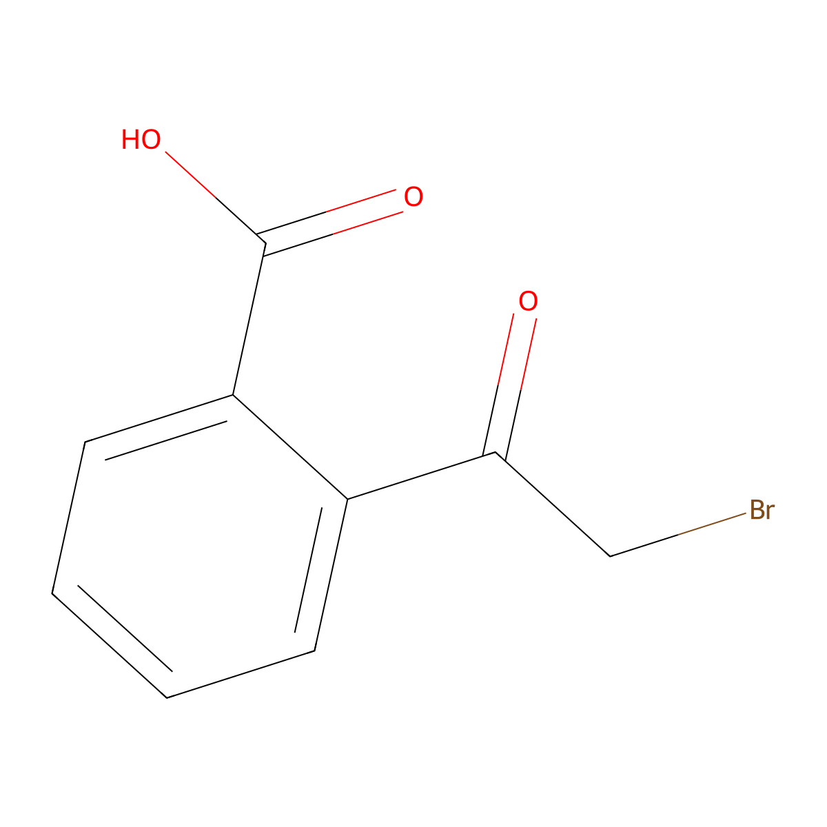 2-(2-Bromoacetyl)benzoic acid molecular structure, CAS 7399-67-9