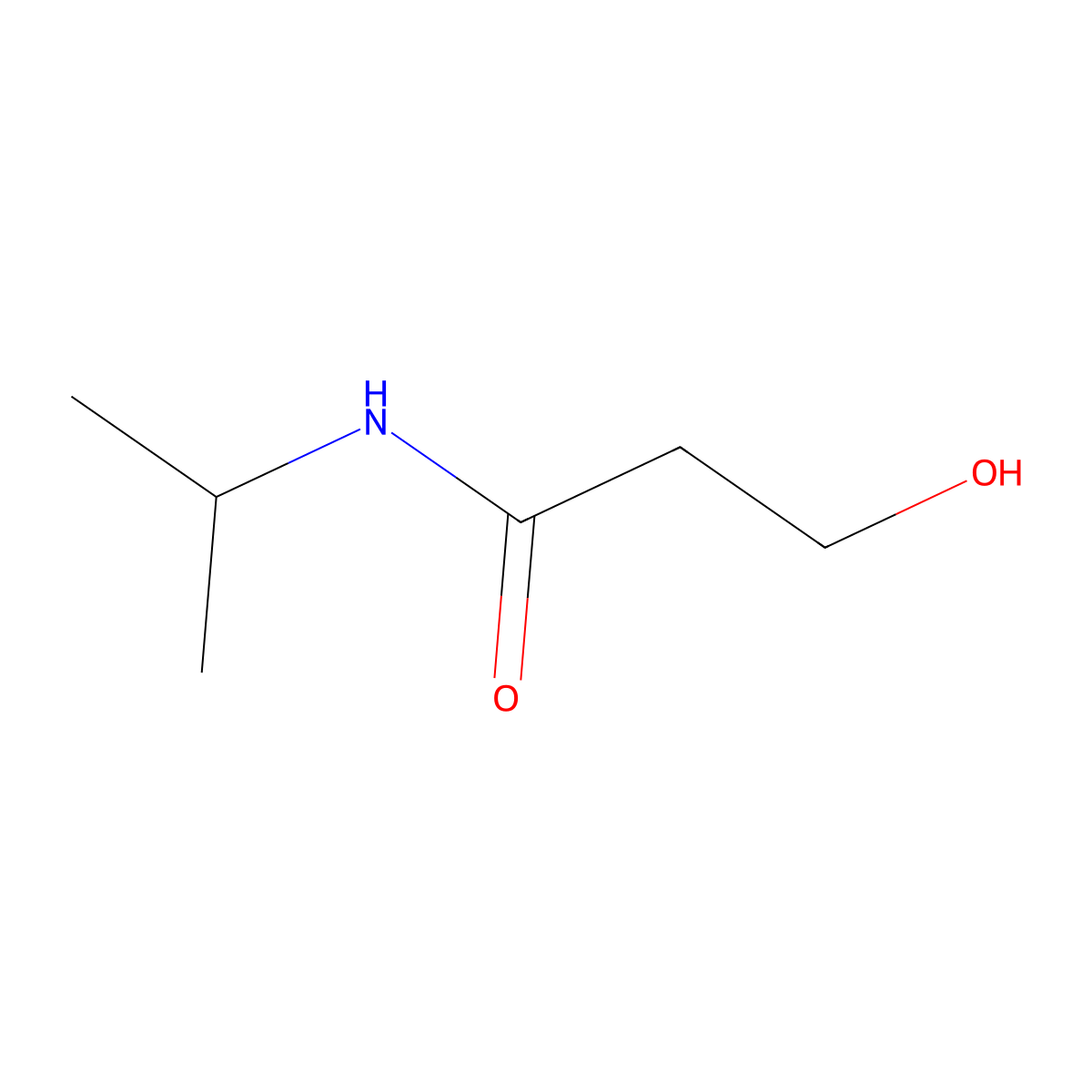 3-hydroxy-N-(propan-2-yl)propanamide molecular structure, CAS 7399-84-0