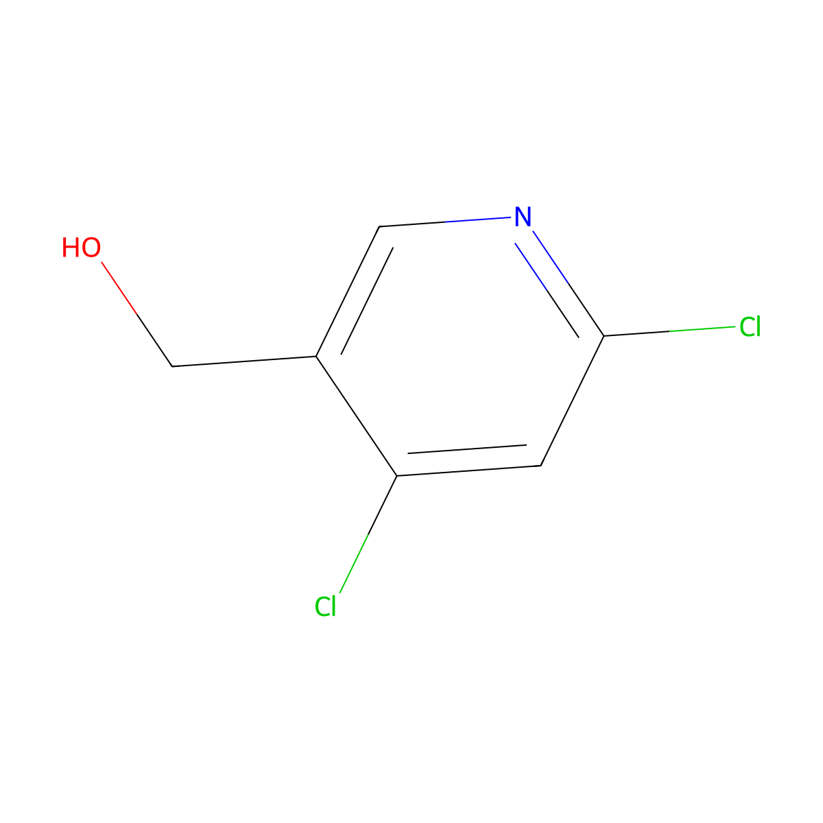 (4,6-Dichloropyridin-3-yl)methanol molecular structure, CAS 73998-95-5