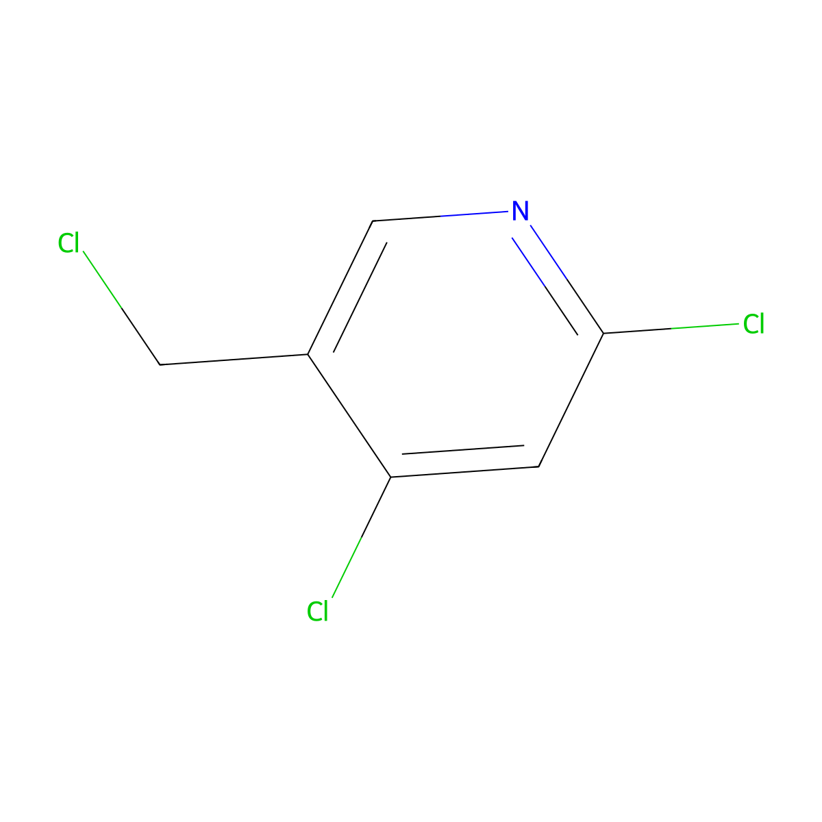 2,4-Dichloro-5-(chloromethyl)pyridine molecular structure, CAS 73998-96-6