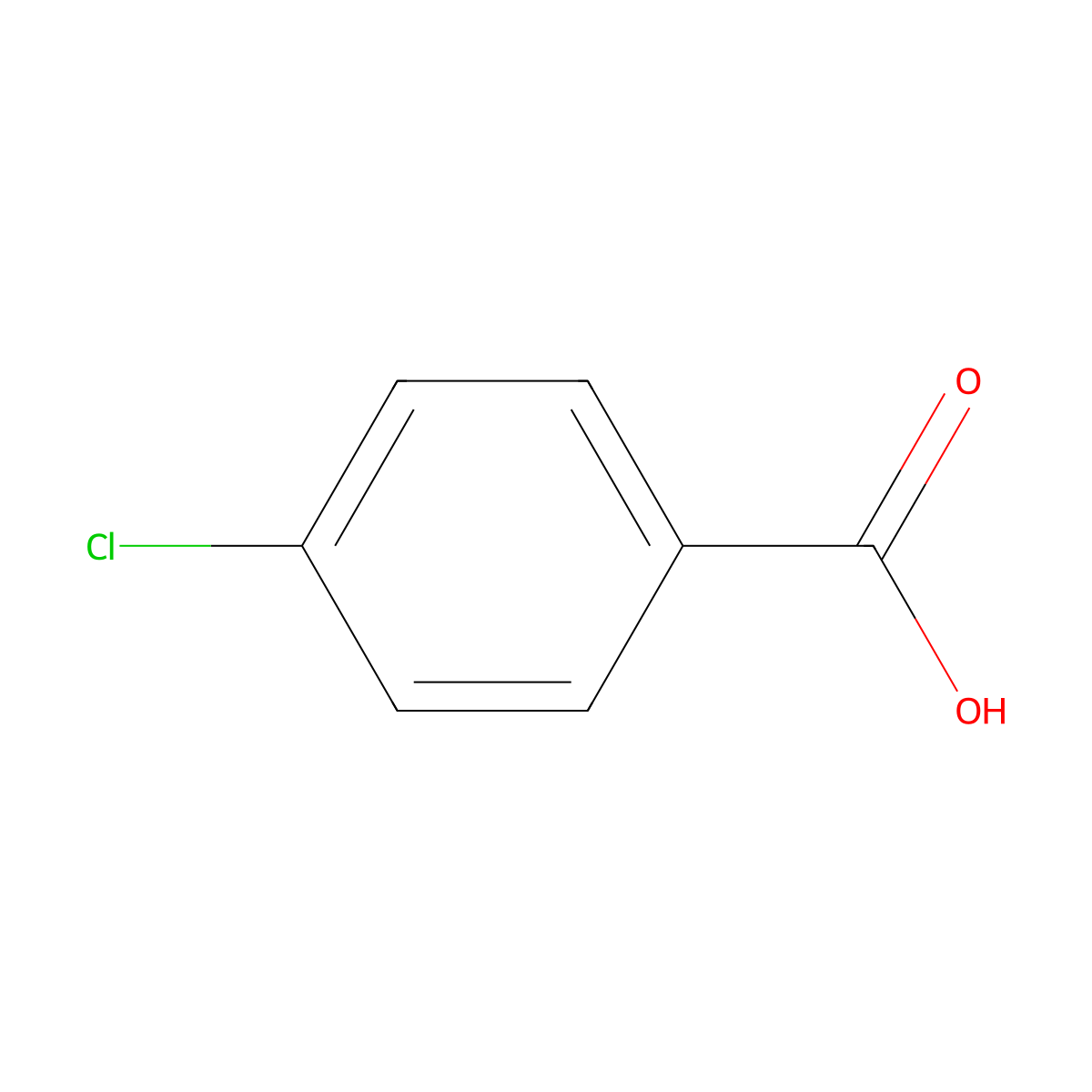 4-Chlorobenzoic Acid molecular structure, CAS 74-11-3