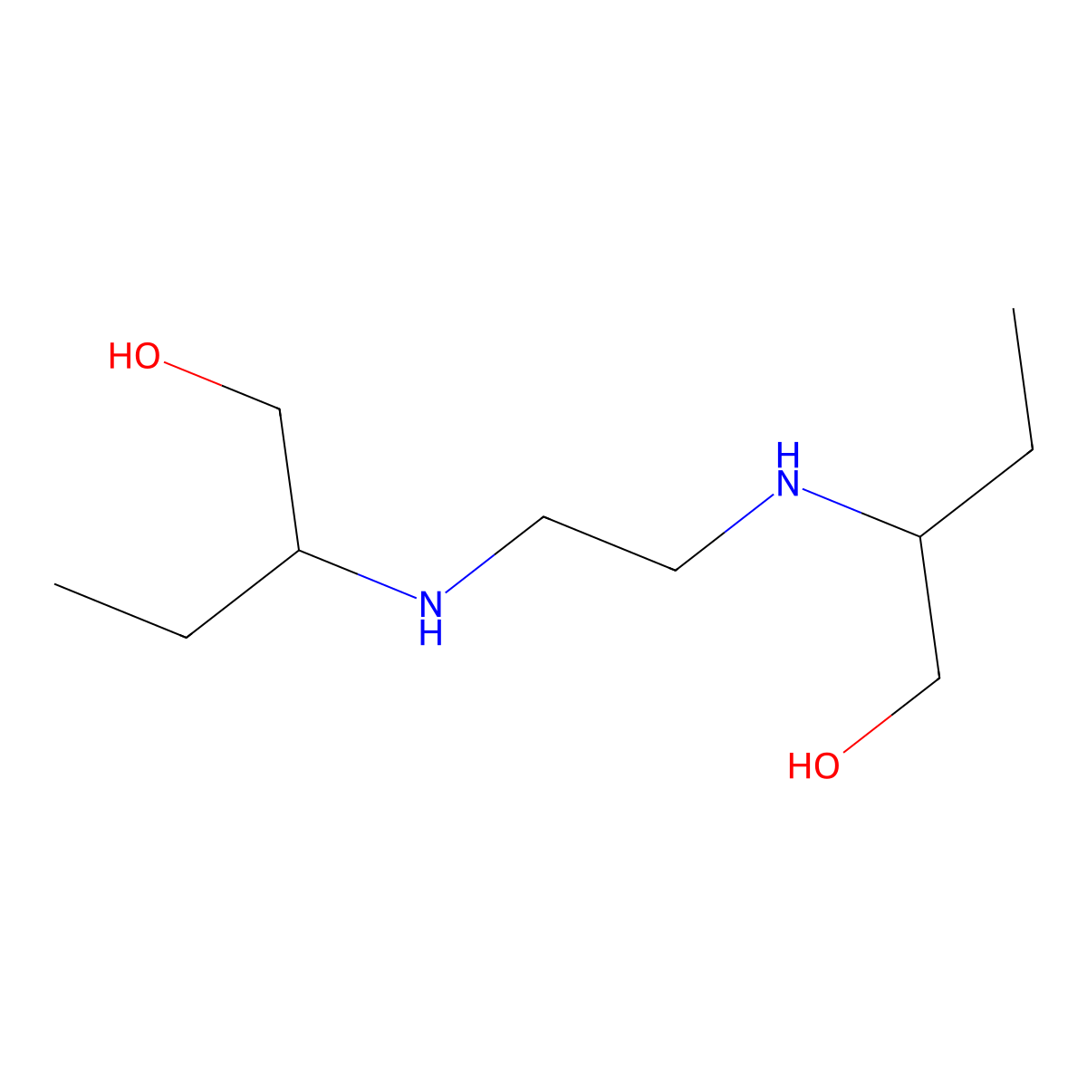 Ethambutol molecular structure, CAS 74-55-5