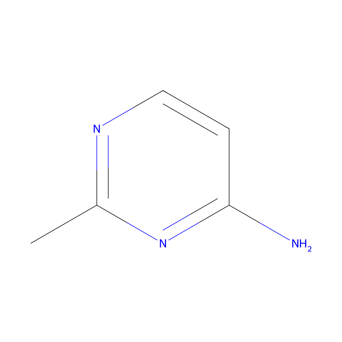 2-Methylpyrimidin-4-amine molecular structure, CAS 74-69-1
