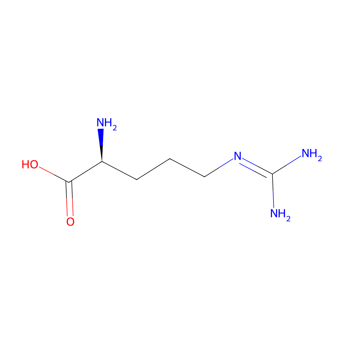 L-Arginine molecular structure, CAS 74-79-3