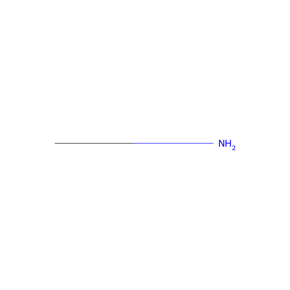 Methylamine molecular structure, CAS 74-89-5
