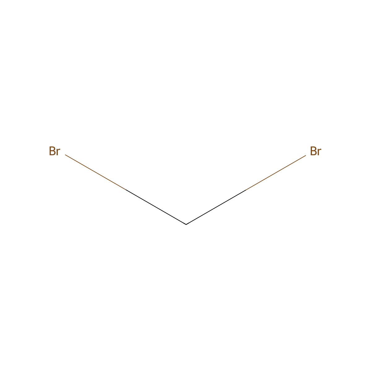 Dibromomethane molecular structure, CAS 74-95-3
