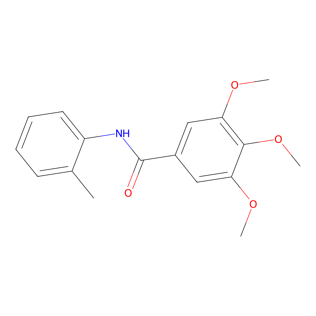 p-Benzotoluidide, 3,4,5-trimethoxy- molecular structure, CAS 740-12-5