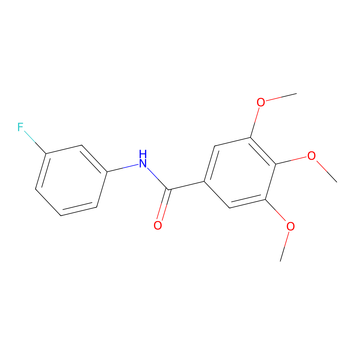 N-(3-fluorophenyl)-3,4,5-trimethoxybenzamide molecular structure, CAS 740-70-5