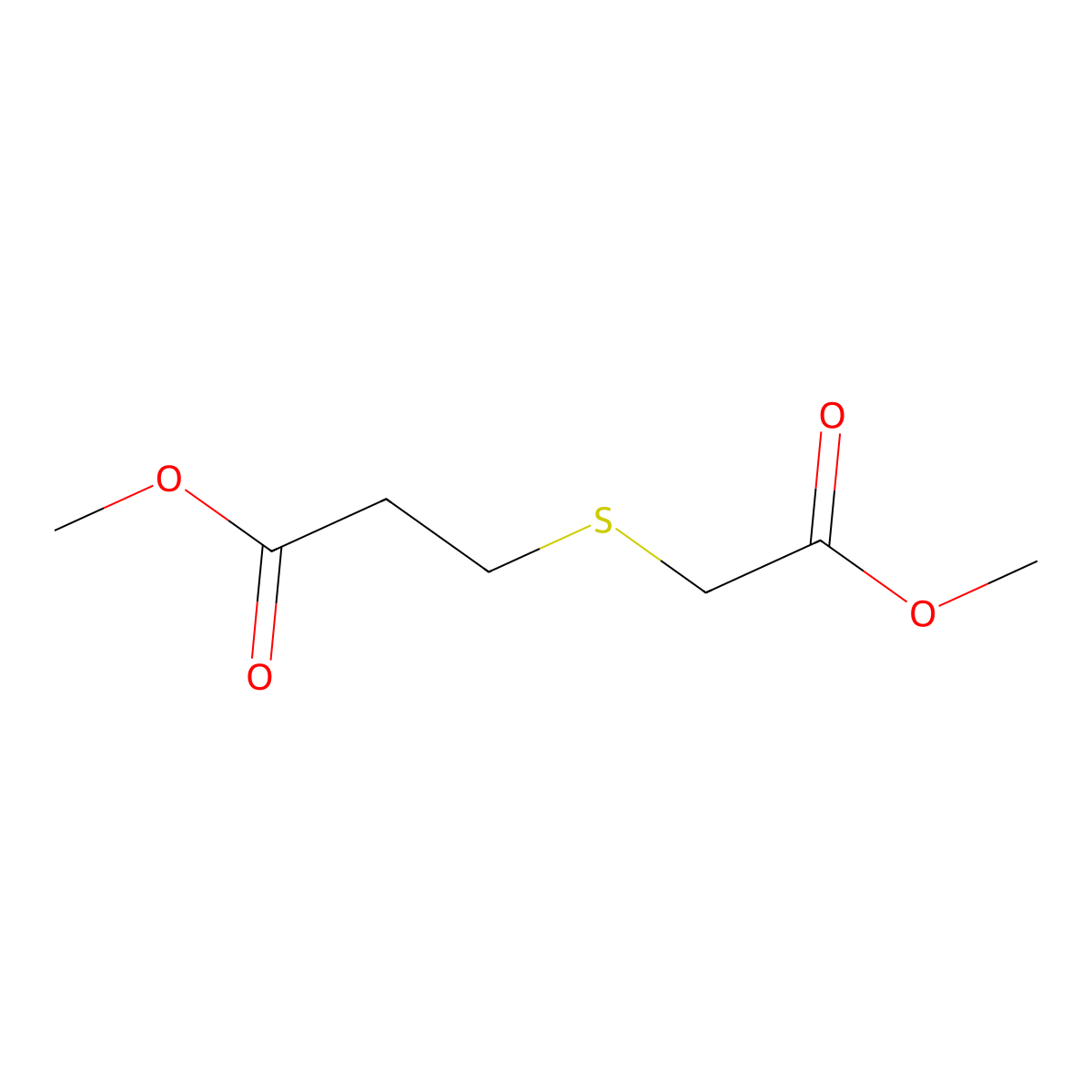 Propanoic acid, 3-((2-methoxy-2-oxoethyl)thio)-, methyl ester molecular structure, CAS 7400-45-5