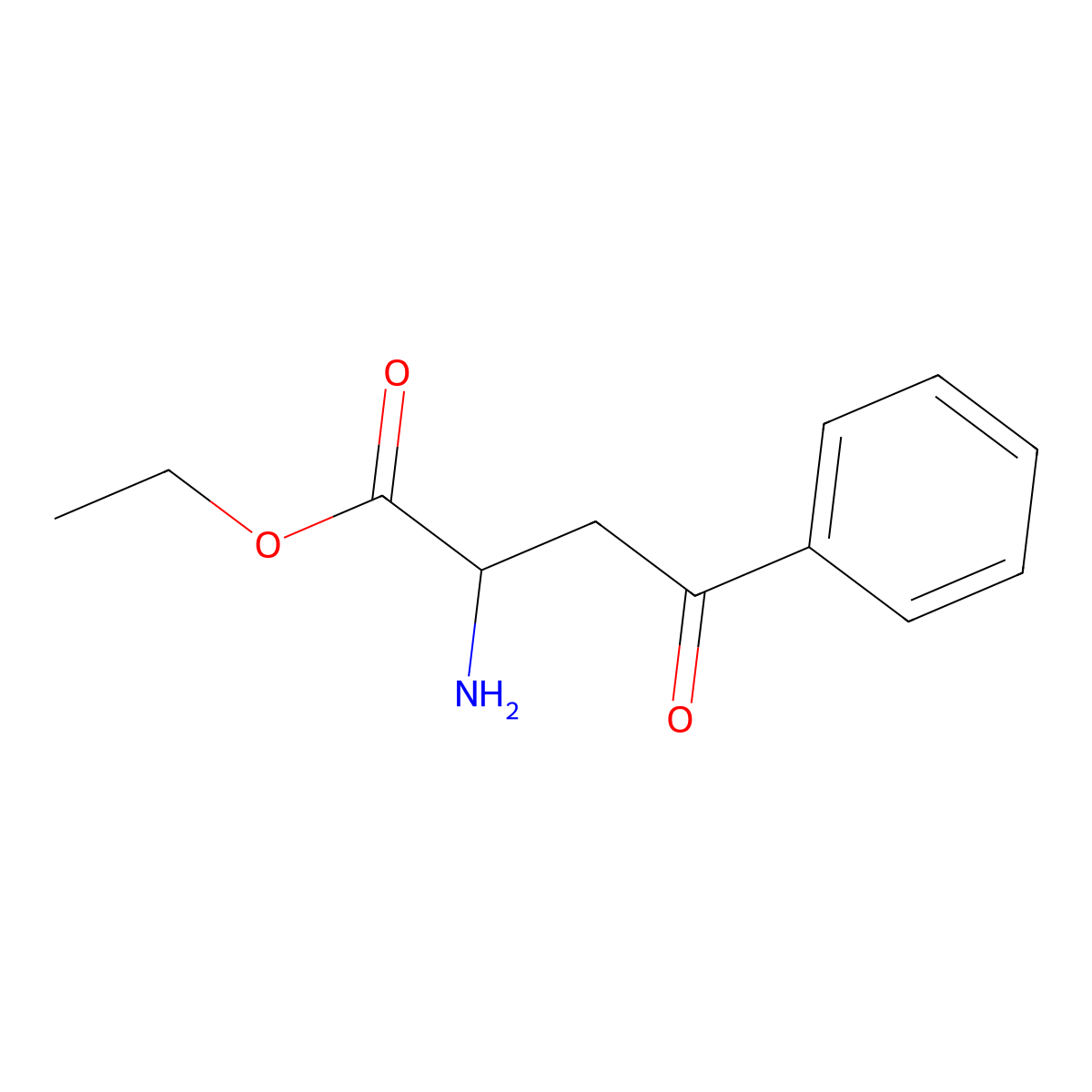 Ethyl 2-amino-4-oxo-4-phenylbutanoate molecular structure, CAS 740021-19-6