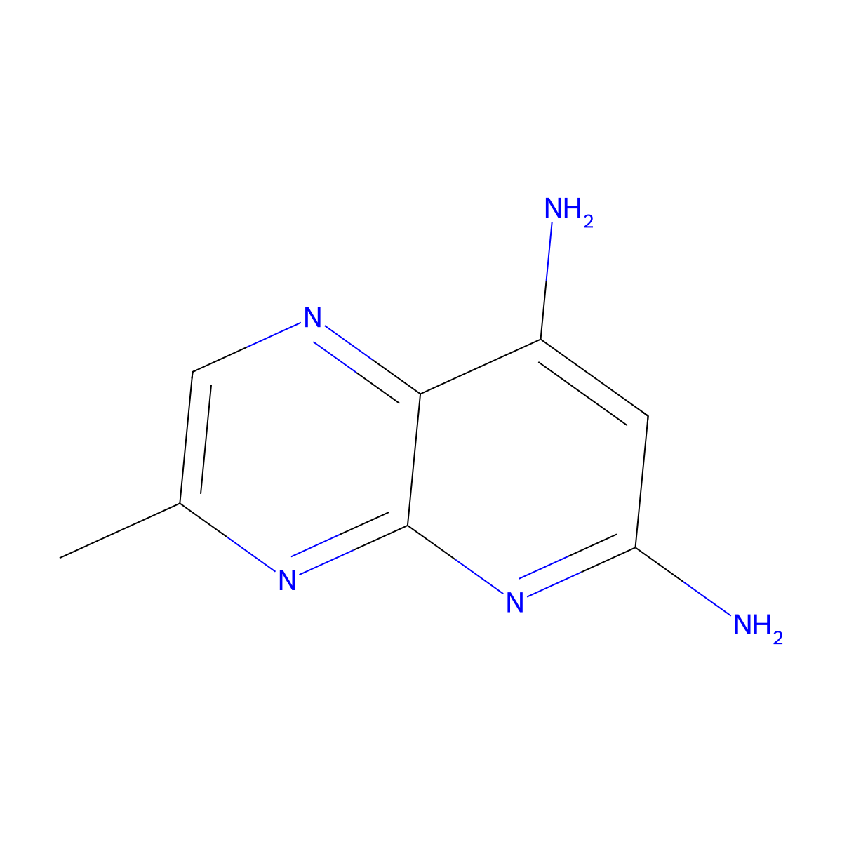 3-Methylpyrido[2,3-b]pyrazine-6,8-diamine molecular structure, CAS 740021-51-6
