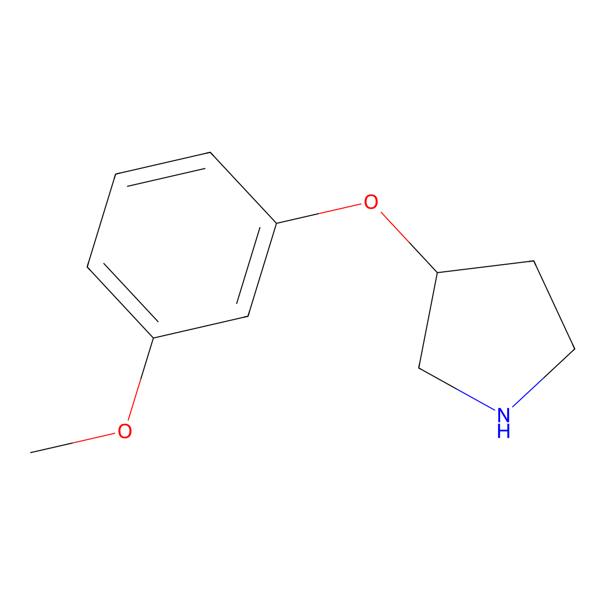 3-(3-Methoxyphenoxy)pyrrolidine molecular structure, CAS 740023-17-0