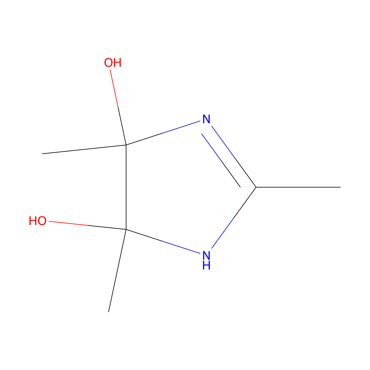 2,4,5-Trimethyl-4,5-dihydro-1H-imidazole-4,5-diol molecular structure, CAS 740025-56-3