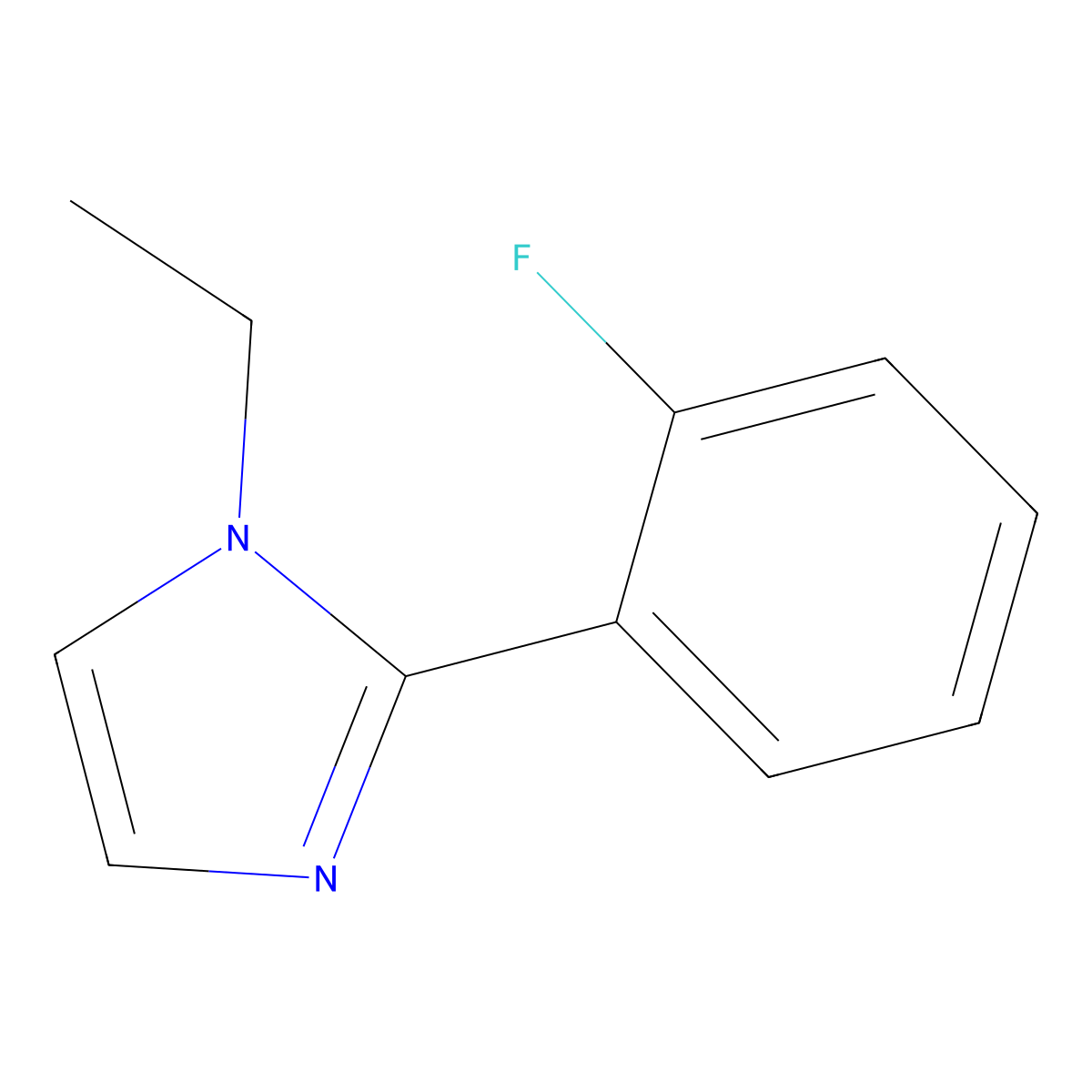 1-Ethyl-2-(2-fluorophenyl)-1H-imidazole molecular structure, CAS 740025-99-4