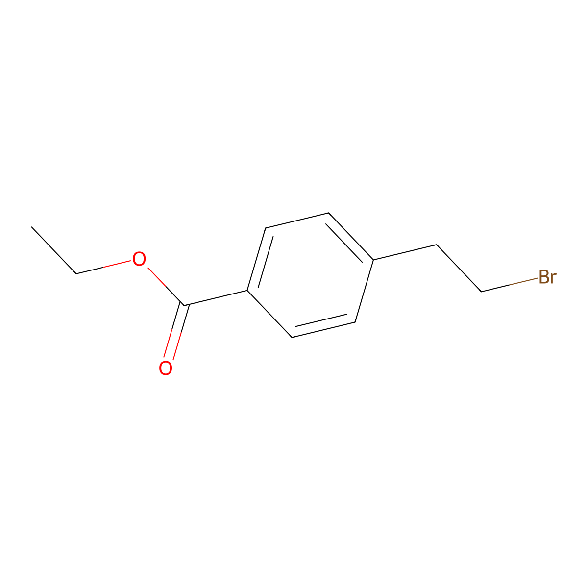 Ethyl 4-(2-bromoethyl)benzoate molecular structure, CAS 74003-31-9