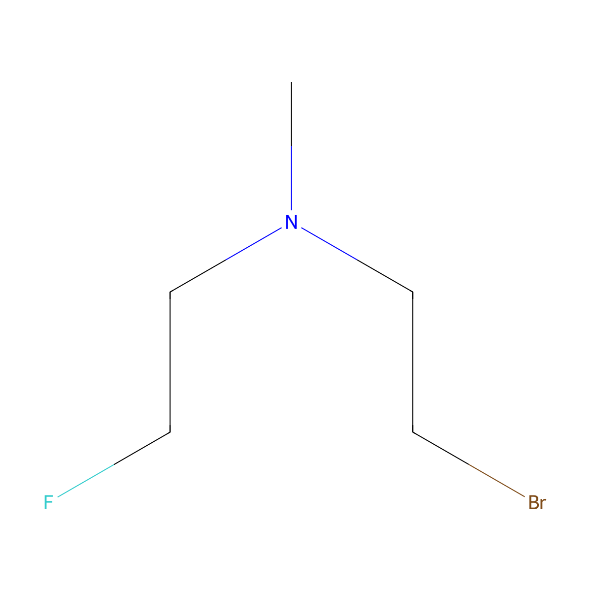 (2-Bromoethyl)(2-fluoroethyl)methylamine molecular structure, CAS 740030-26-6