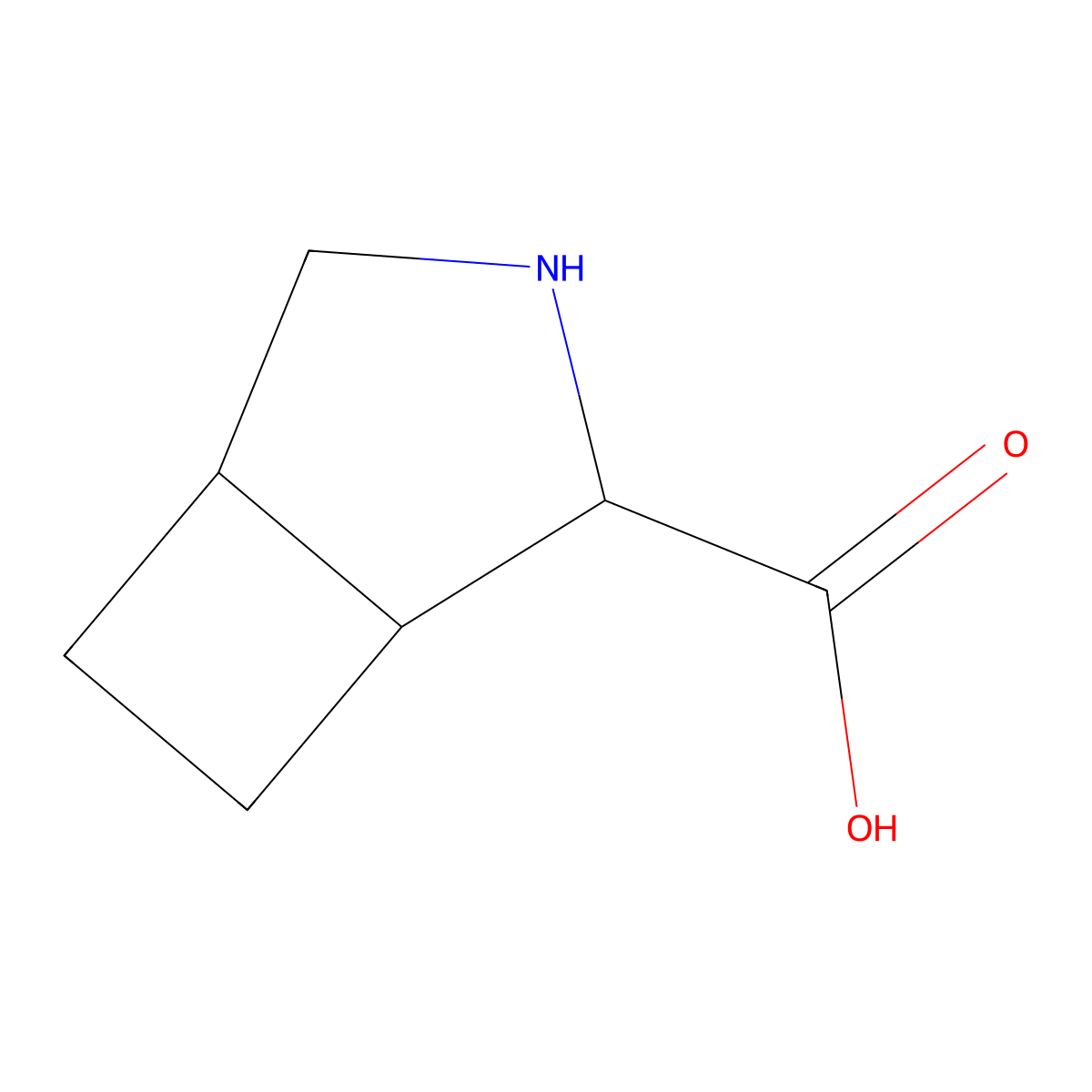 3-Azabicyclo[3.2.0]heptane-2-carboxylic acid molecular structure, CAS 740038-61-3