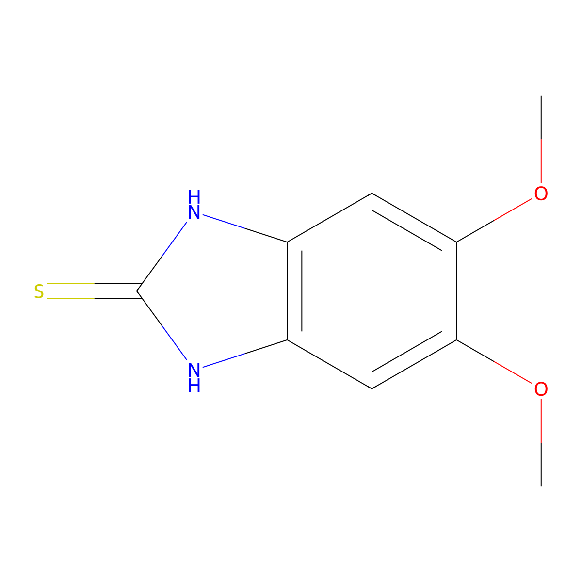5,6-dimethoxy-1H-benzimidazole-2-thiol molecular structure, CAS 74004-74-3