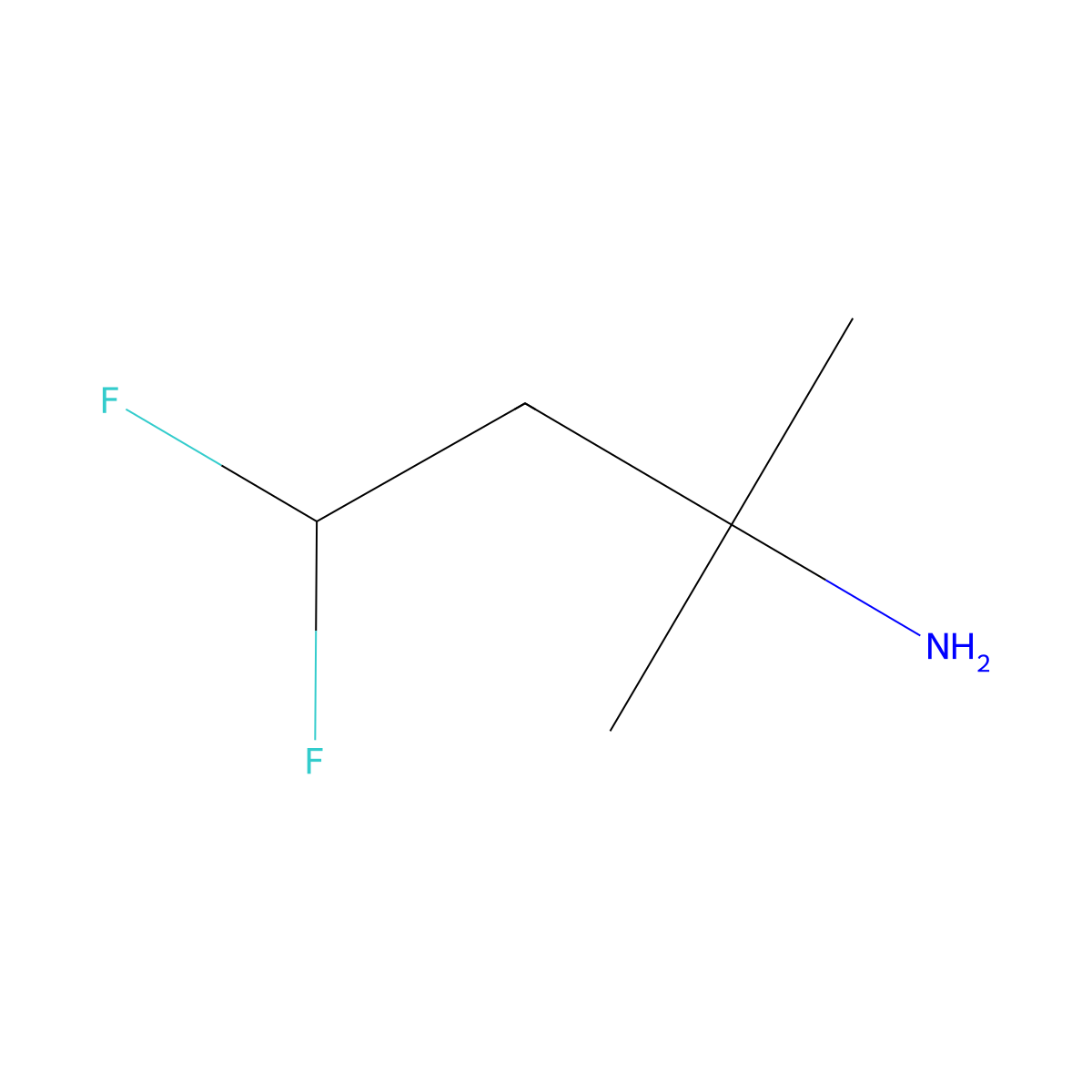4,4-Difluoro-2-methylbutan-2-amine molecular structure, CAS 740043-56-5