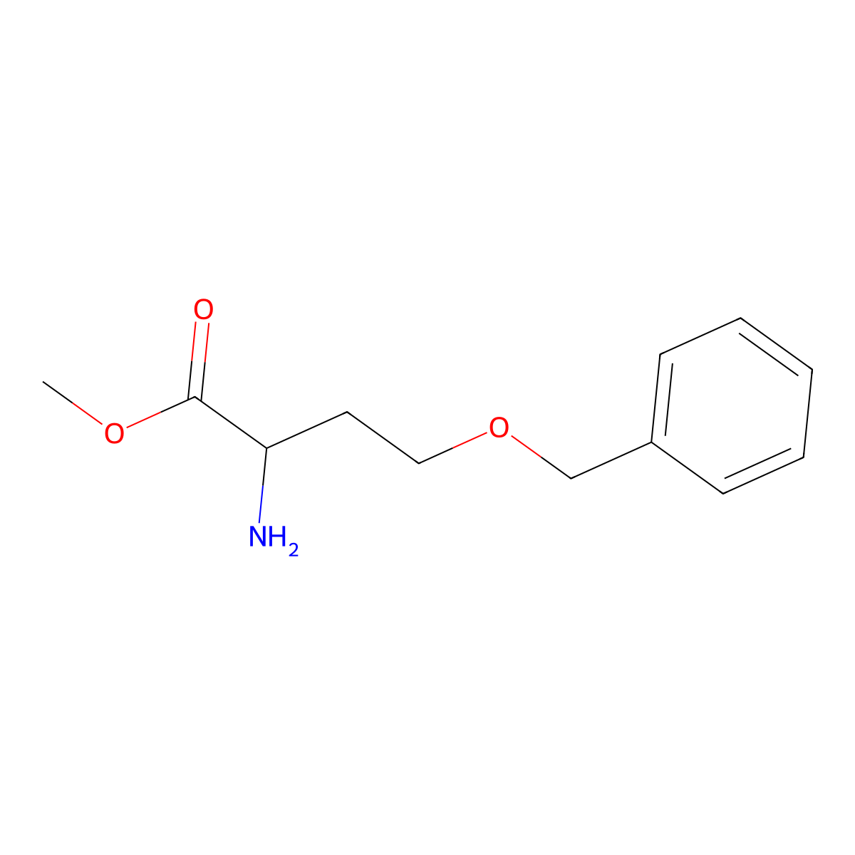 Methyl 2-amino-4-(benzyloxy)butanoate molecular structure, CAS 740046-81-5