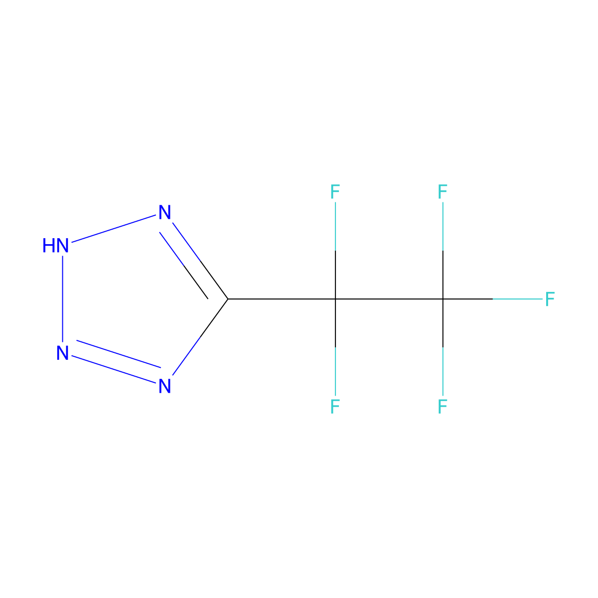 5-(pentafluoroethyl)-2H-1,2,3,4-tetrazole molecular structure, CAS 740053-57-0