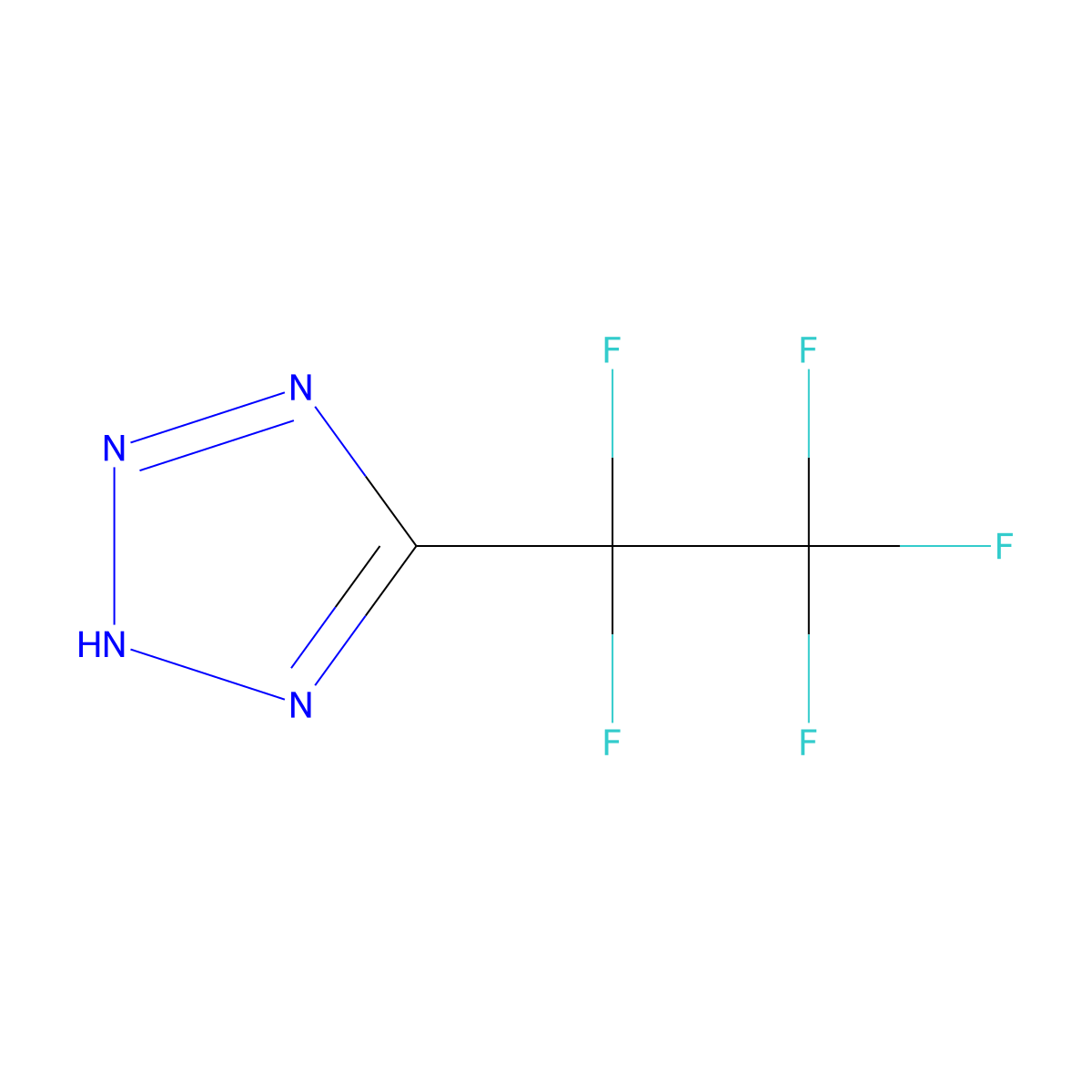 5-(pentafluoroethyl)-2H-1,2,3,4-tetrazole molecular structure, CAS 740053-57-0