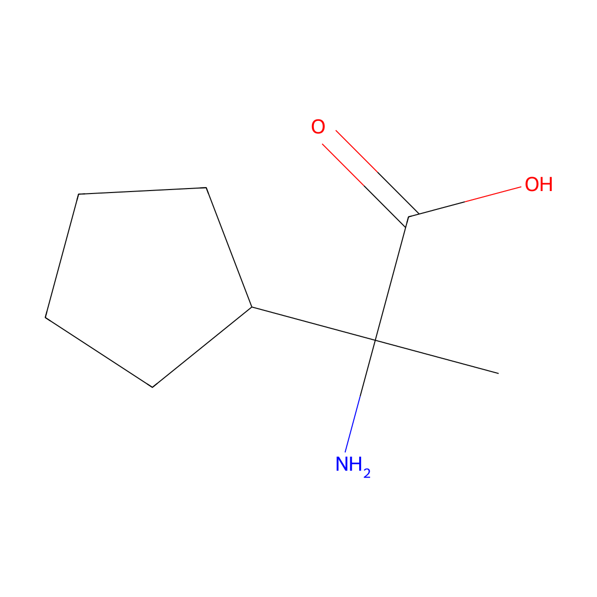 2-Amino-2-cyclopentylpropanoic acid molecular structure, CAS 740059-54-5
