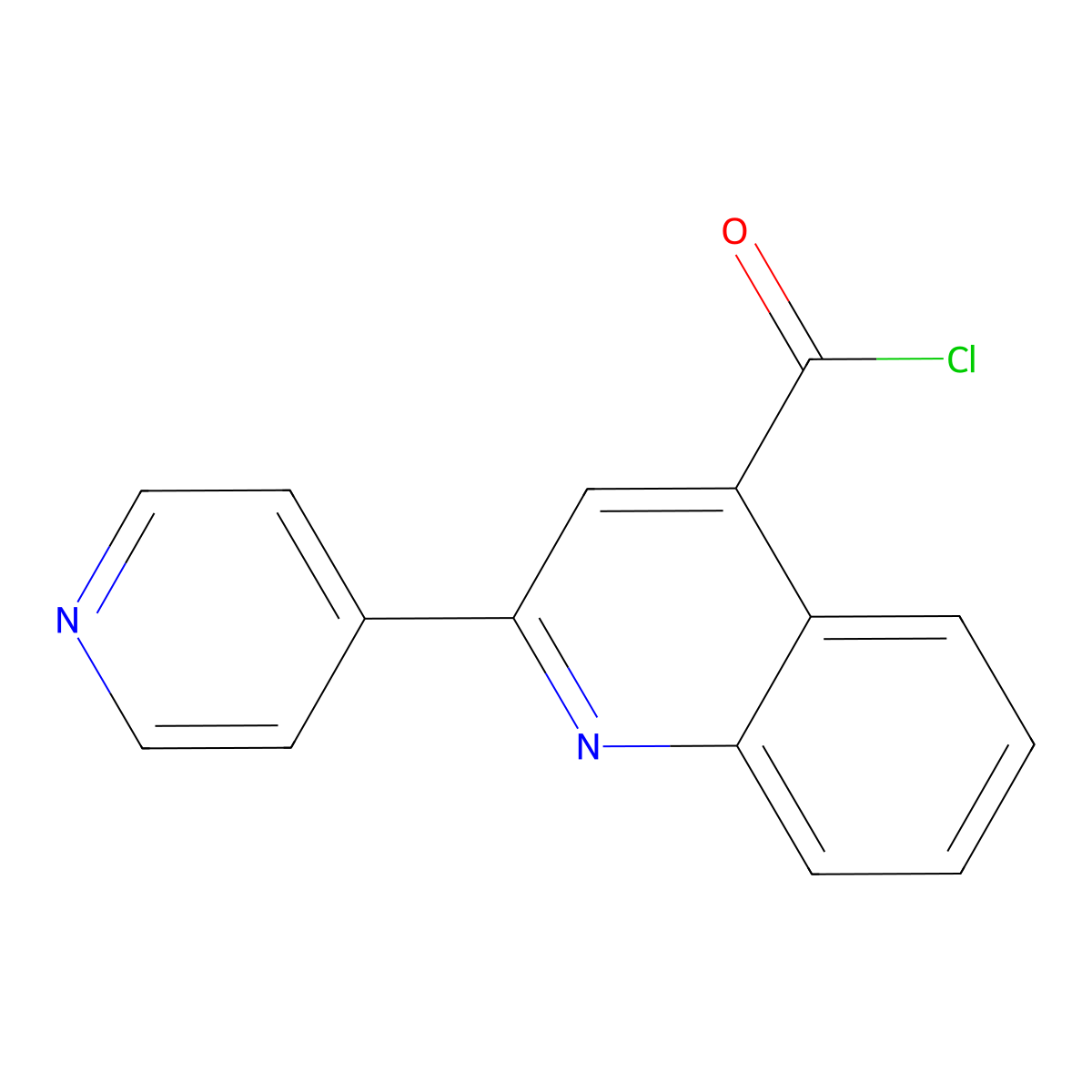 2-Pyridin-4-ylquinoline-4-carbonyl chloride hydrochloride molecular structure, CAS 740064-57-7