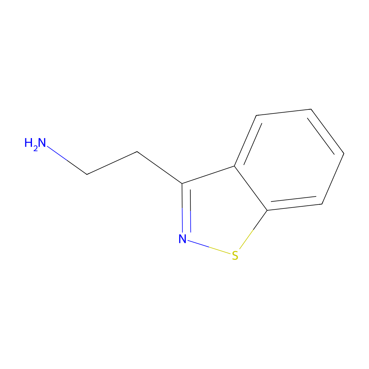 2-(1,2-Benzothiazol-3-yl)ethan-1-amine molecular structure, CAS 740072-50-8