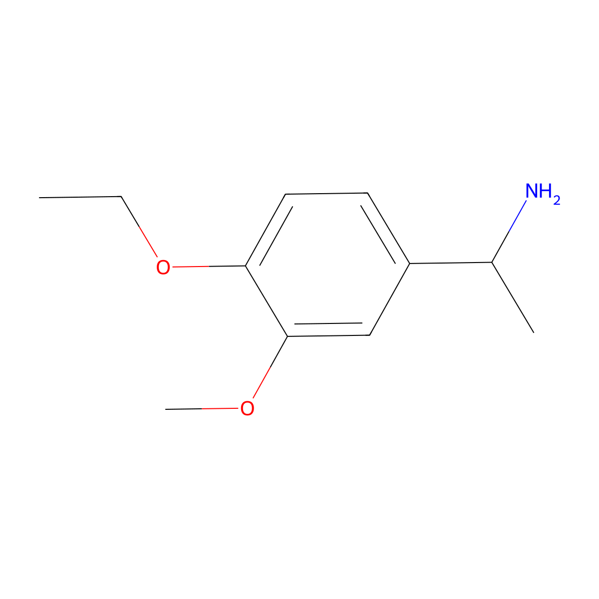 1-(4-Ethoxy-3-methoxyphenyl)ethan-1-amine molecular structure, CAS 740076-61-3