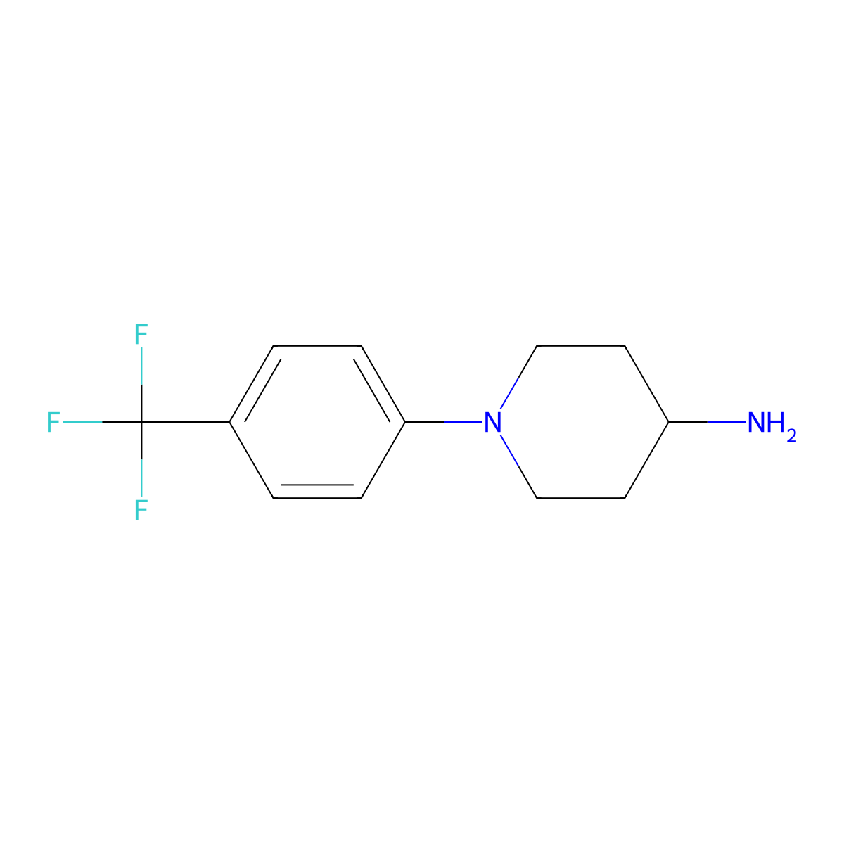 1-[4-(Trifluoromethyl)phenyl]piperidin-4-amine molecular structure, CAS 740079-32-7