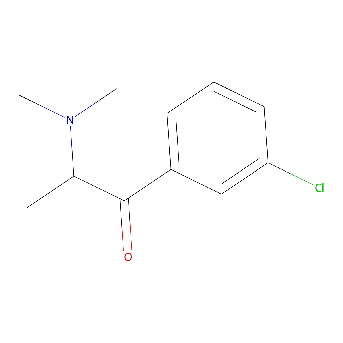 1-(3-Chlorophenyl)-2-(dimethylamino)propan-1-one molecular structure, CAS 740079-95-2