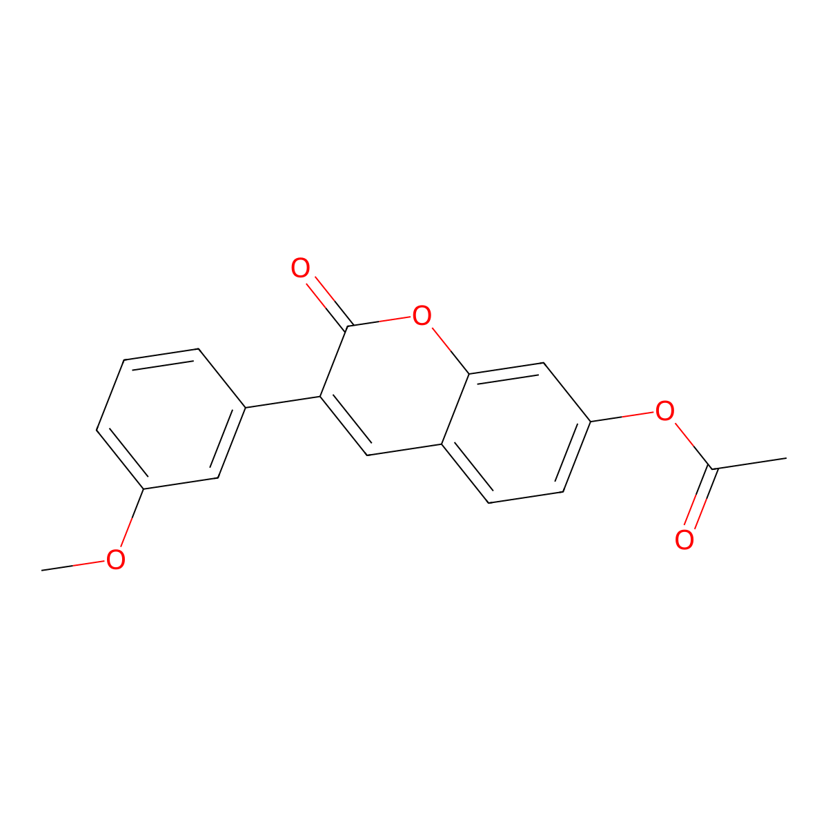 3-(3-Methoxyphenyl)-2-oxo-2h-chromen-7-yl acetate molecular structure, CAS 7401-76-5